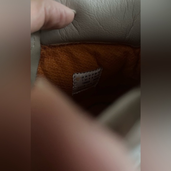 Timberland boots men white suede size 7 with Lambskin hand crafted leather lace - Picture 8 of 8